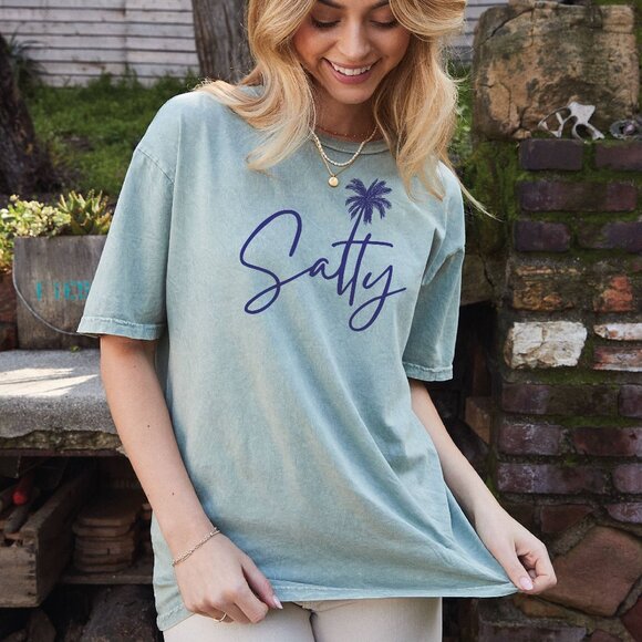 NWT OAT COLLECTIVE Salty Mineral Sage T-Shirt Plus Size 2X - Picture 2 of 2